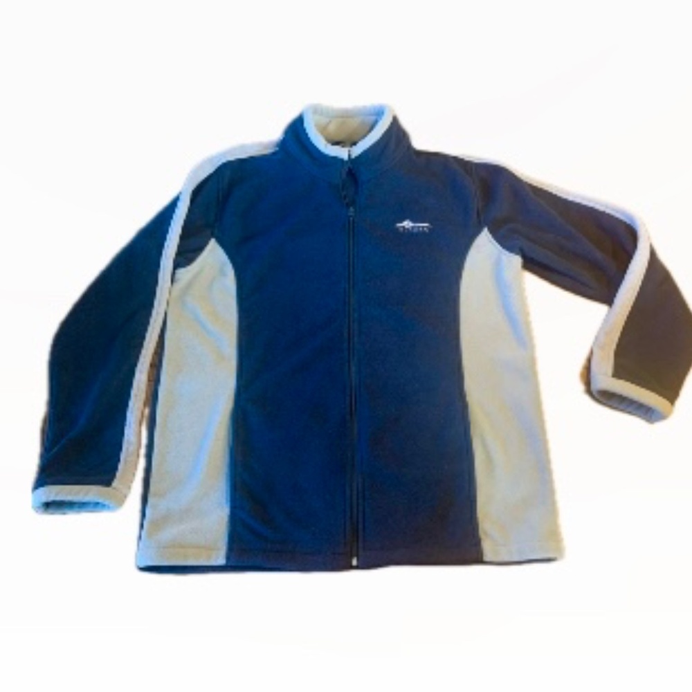 Pure Alaska Men's Large Winter Cozy Black & Gray Full Zip Fleece Jacket